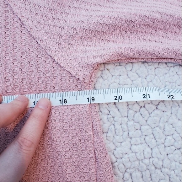 NWT Calvin Klein Pink Waffle Knit Thermal Top - Picture 14 of 16